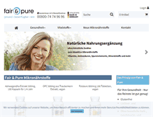 Tablet Screenshot of fair-pure.com